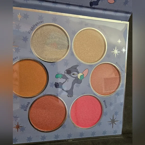 NEW DISNEY STITCH Complexion Palette 6 Shades of Bronzer, Highlighter, Blush - Picture 6 of 12